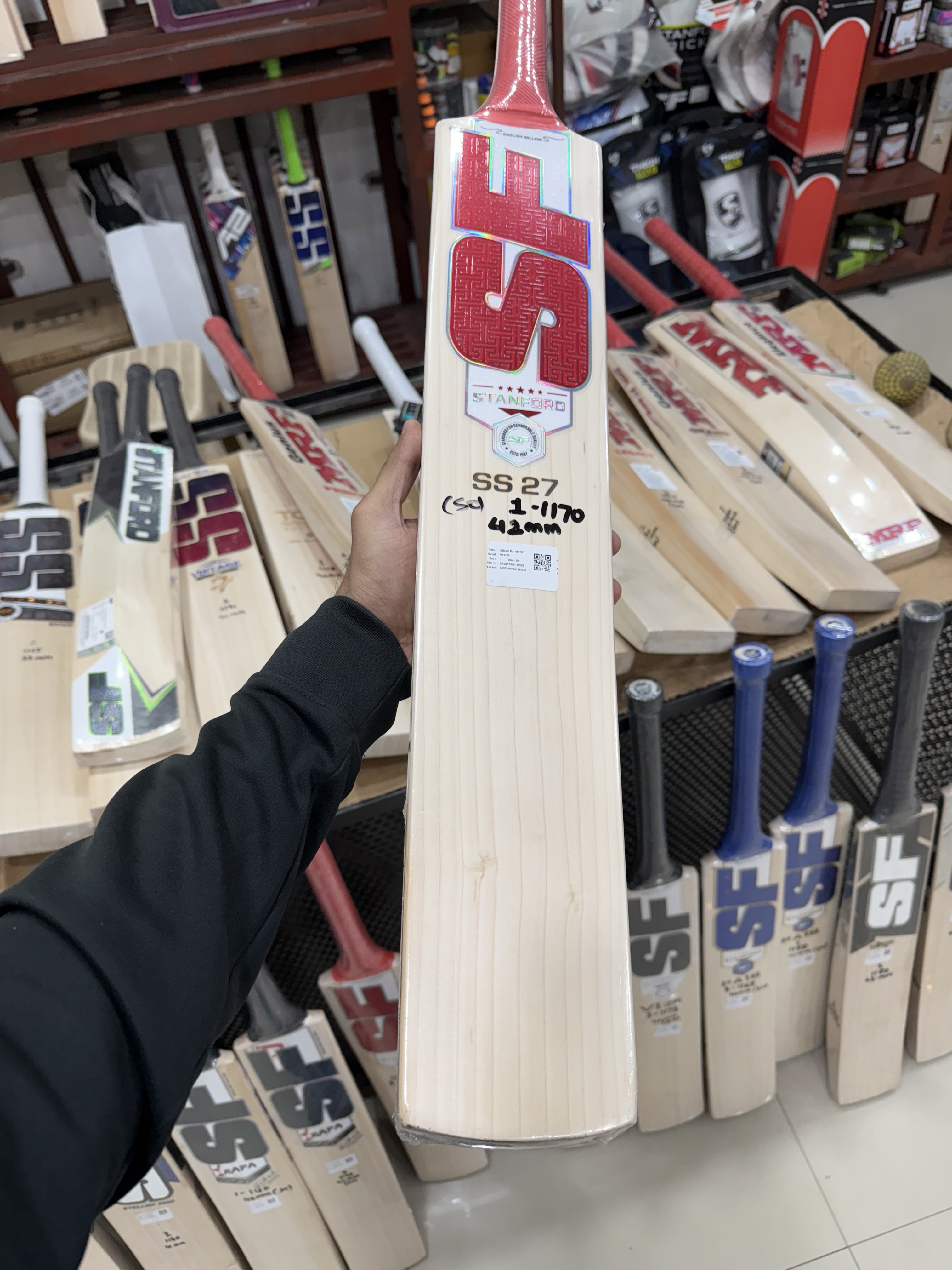 SF SS 27 English Willow Cricket Bat-SH – Kaboom Sports